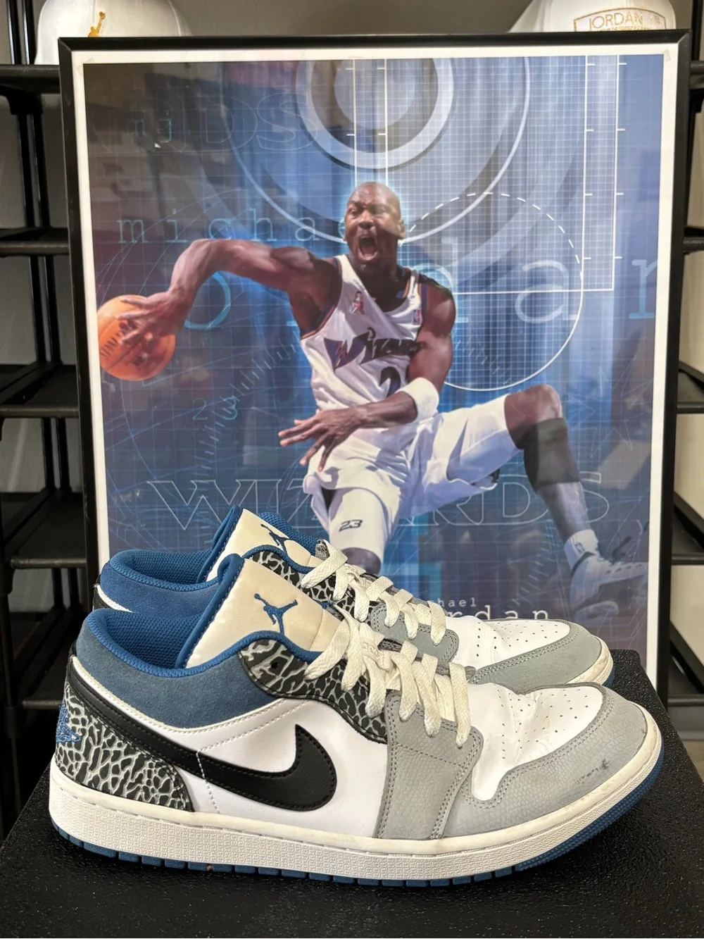 Size 12- Men’s Nike Air Jordan 1 Low SE True Blue Elephant DM1199-140